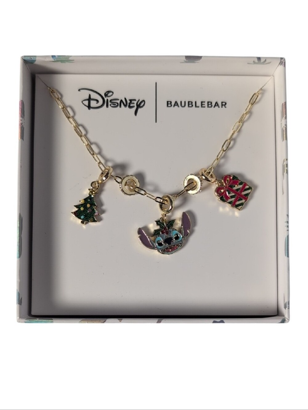 BaubleBar X Disney Christmas Holiday Stitch Necklace